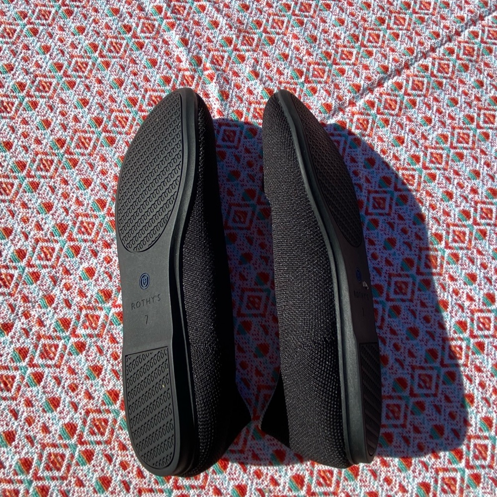 Rothy’s The Flat shoe nwot black - Picture 3 of 6
